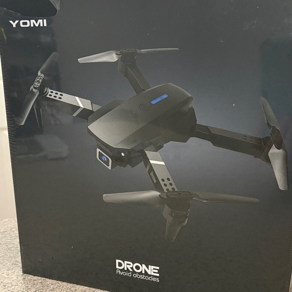 Black Foldable Drone with Obstacle Avoidance